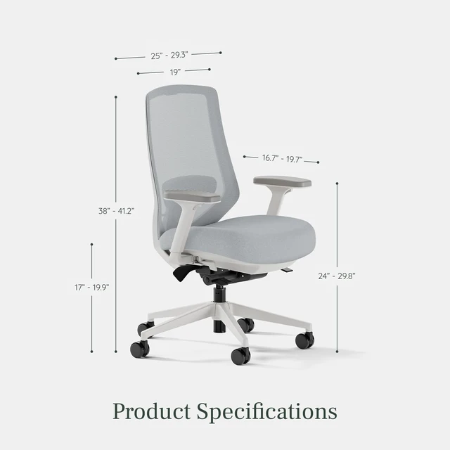 Alt view image 3 of 7 - Ergonomic Chair Pro Mesh Office Chair with 14 Points of Adjustment