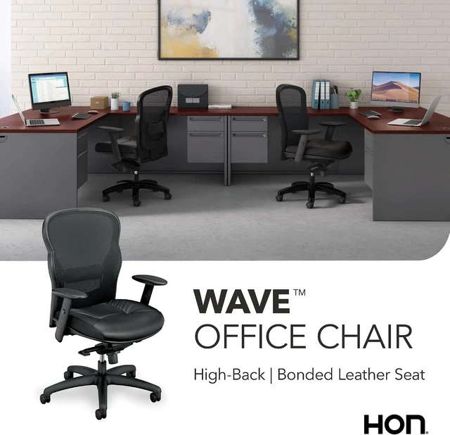 Alt view image 5 of 6 - Wave Ergonomic Office Chair with Lumbar Support, Desk Chair, Black