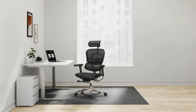 Alt view image 2 of 7 - Eurotech ME7ERG GEN2 High Back Mesh Office Chair Tilt Tension, Tilt Lock, Back Angle, Back Height, Synchro Tilt, Seat Height/Depth & Arm Height Adjustments, Black