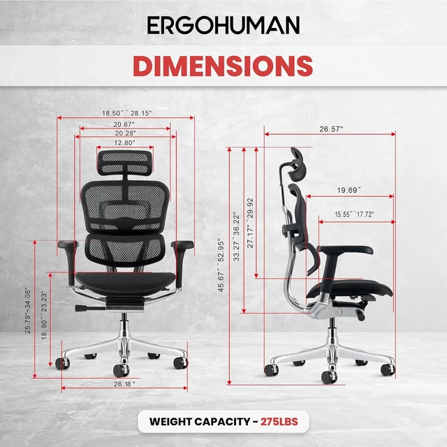 Alt view image 3 of 7 - Eurotech ME7ERG GEN2 High Back Mesh Office Chair Tilt Tension, Tilt Lock, Back Angle, Back Height, Synchro Tilt, Seat Height/Depth & Arm Height Adjustments, Black