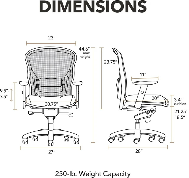 Alt view image 2 of 6 - Wave Ergonomic Office Chair with Lumbar Support, Desk Chair, Black