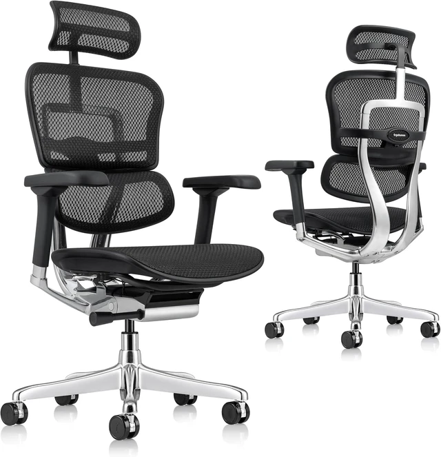 Alt view image 4 of 7 - Eurotech ME7ERG GEN2 High Back Mesh Office Chair Tilt Tension, Tilt Lock, Back Angle, Back Height, Synchro Tilt, Seat Height/Depth & Arm Height Adjustments, Black