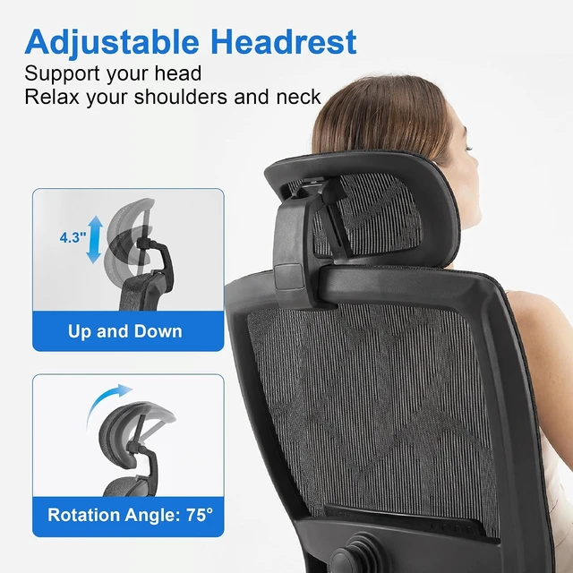 Alt view image 3 of 7 - Comfy Ergonomic Office Chair, Desk Chair with Lumbar Support
