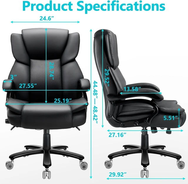 Alt view image 3 of 7 - Big & Tall Heavy Duty Office Chair for Heavy People