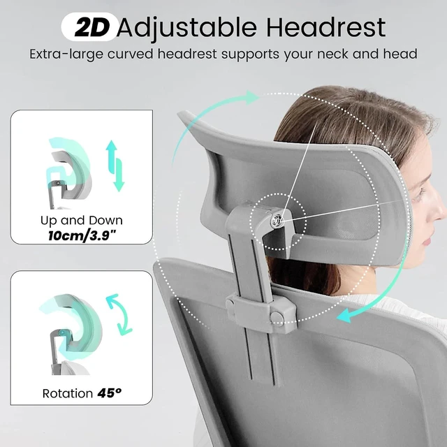 Alt view image 4 of 7 - Mesh Office Computer Chair with Adjustable Lumbar Support