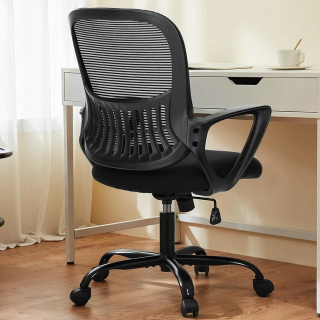 Alt view image 3 of 7 - Home Office Mesh Desk Chair with Ergonomic Lumbar Support
