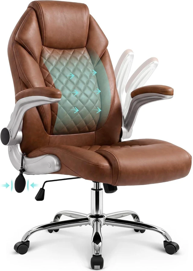 Main image of Ergonomic Executive Office Chair with Inflatable Lumbar Support
