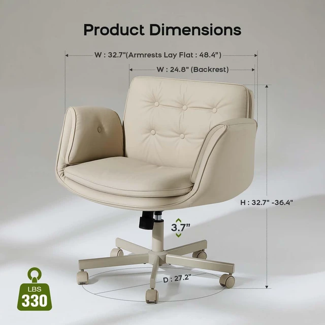 Alt view image 2 of 7 - Swivel Criss Cross Makeup Vanity Chair with Wheels