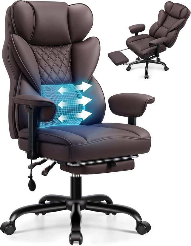 Main image of Big & Tall Executive Office Chair with Adjustable Lumbar Support