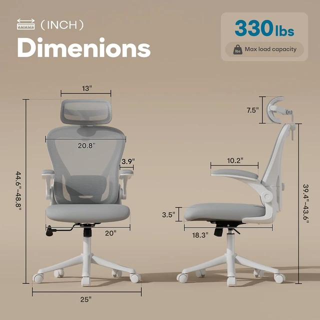 Alt view image 2 of 7 - Ergonomic Computer Desk Chair with Memory Foam Seat
