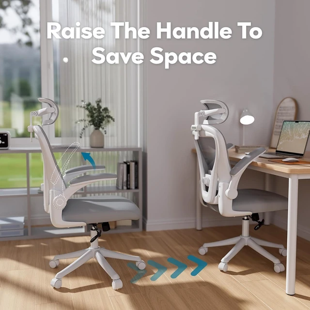 Alt view image 6 of 7 - Ergonomic Computer Desk Chair with Memory Foam Seat
