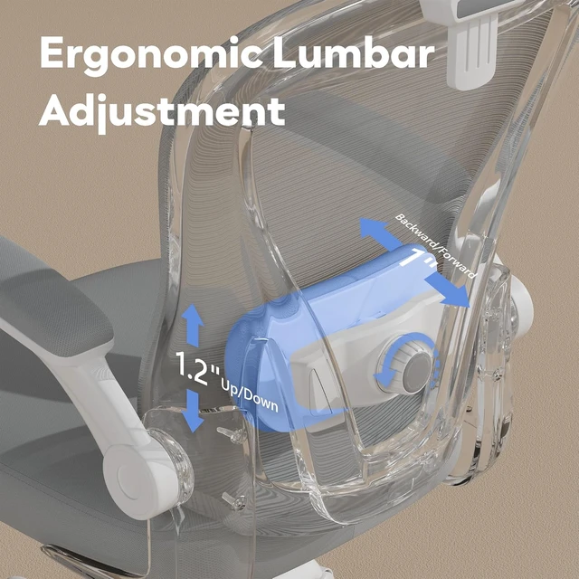 Alt view image 7 of 7 - Ergonomic Computer Desk Chair with Memory Foam Seat