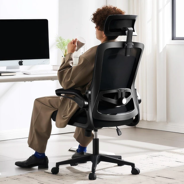 Main image of Mesh Computer Office Chair with Adjustable Lumbar Support
