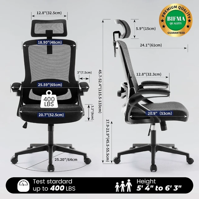 Alt view image 2 of 7 - Mesh Computer Office Chair with Adjustable Lumbar Support