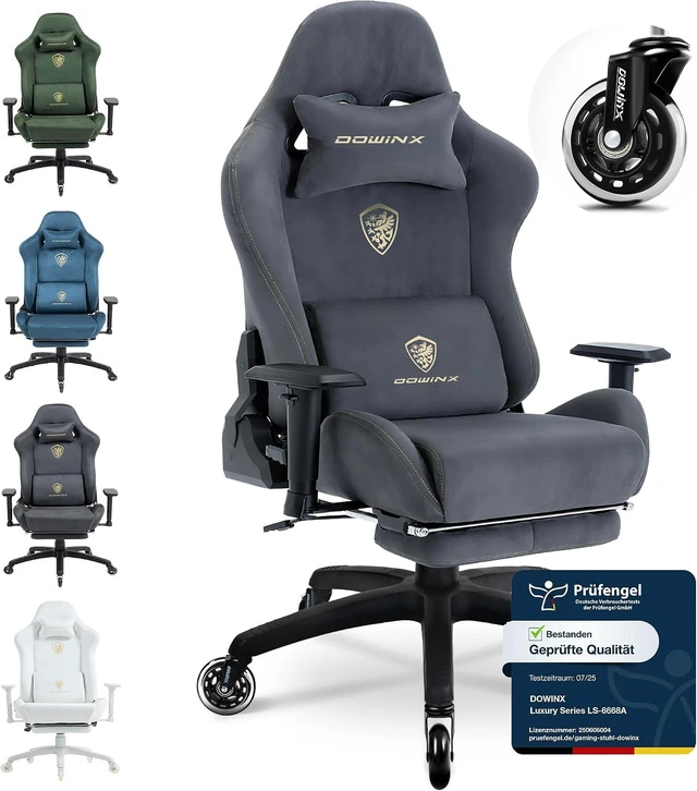 Main image of Ergonomic Spacious Gaming Office Chair, Dark Grey