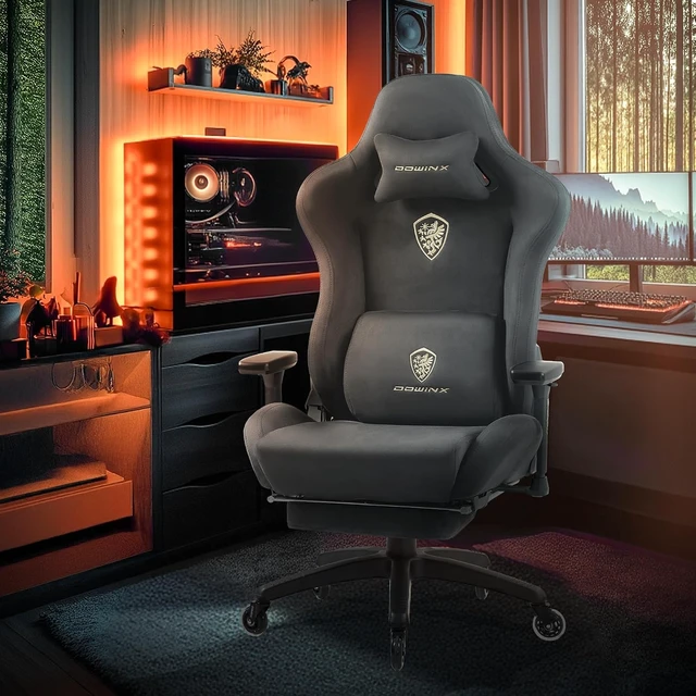 Alt view image 2 of 7 - Ergonomic Spacious Gaming Office Chair, Dark Grey