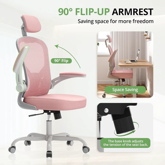 Alt view image 4 of 7 - Ergonomic Office Desk Chair, 330LBS Capacity
