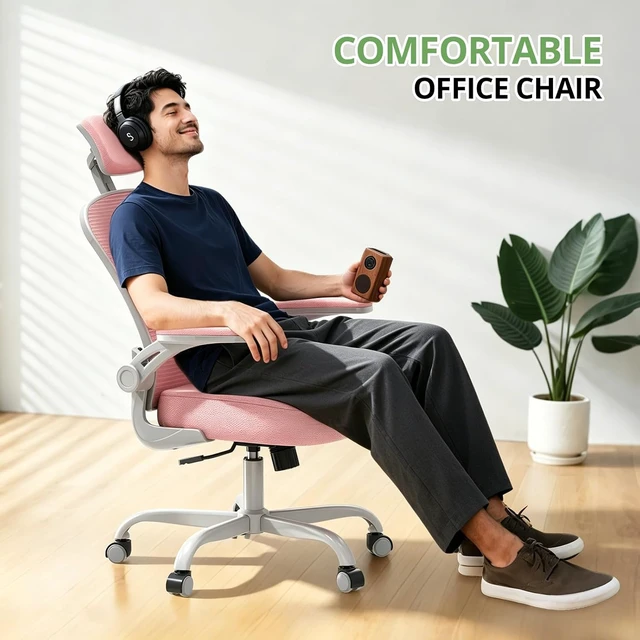 Alt view image 7 of 7 - Ergonomic Office Desk Chair, 330LBS Capacity