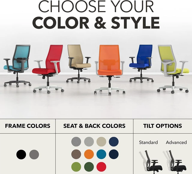Alt view image 5 of 7 - Ignition 2.0 Ergonomic Office Chair with Lumbar Support, Desk Chair, Black