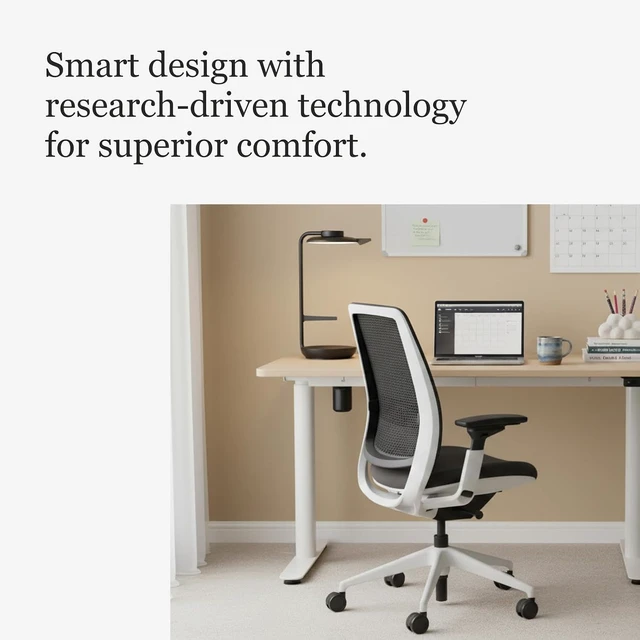 Alt view image 4 of 7 - Series 2 Ergonomic Office Chair for Carpet Floors, Graphite