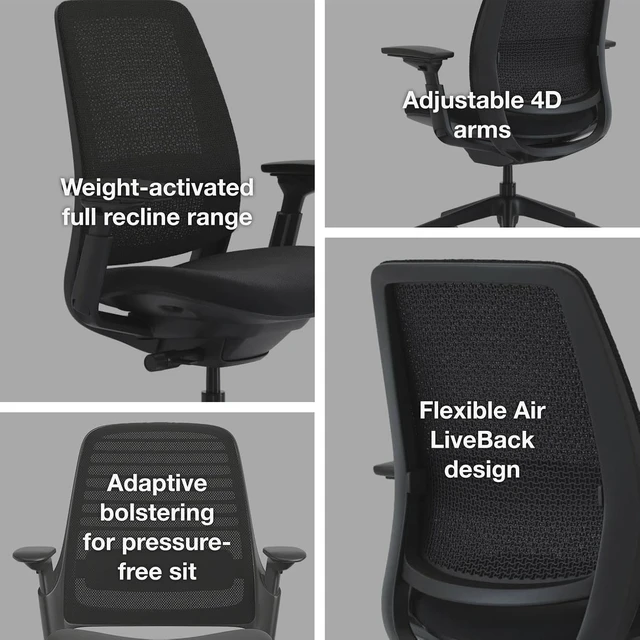 Alt view image 5 of 7 - Series 2 Ergonomic Office Chair for Carpet Floors, Graphite