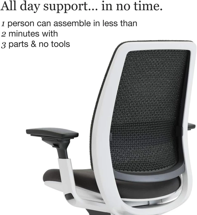 Alt view image 6 of 7 - Series 2 Ergonomic Office Chair for Carpet Floors, Graphite