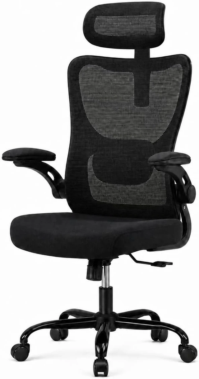 Alt view image 7 of 7 - Ergonomic Office Chair with 3D Armrests & Lumbar Support