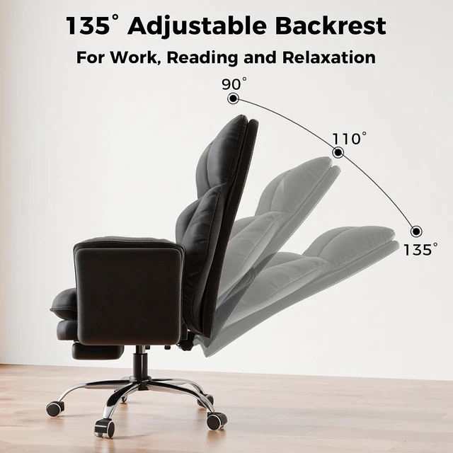 Alt view image 4 of 7 - Big & Tall Office Chair with Flip Armrests for Pets & Cross Legged Sitting