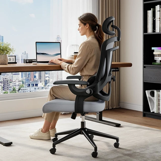 Main image of Mesh Executive Home Office Chair, Ergonomic Computer Desk Chair