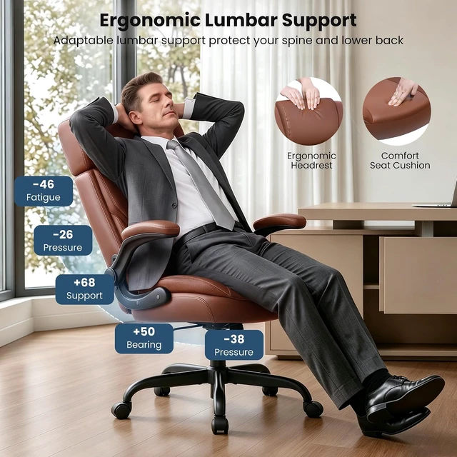 Alt view image 3 of 7 - Ergonomic Executive Computer Office Chair for Home Office