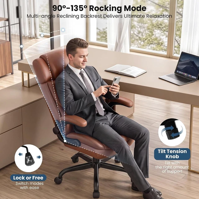 Alt view image 5 of 7 - Ergonomic Executive Computer Office Chair for Home Office