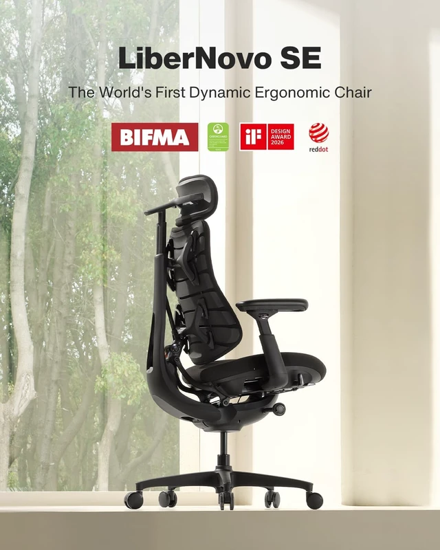 Alt view image 3 of 7 - Omni SE Dynamic Ergonomic Office Chair with Manual Lumbar, 48cm