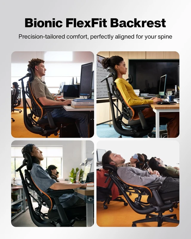 Alt view image 6 of 7 - Omni SE Dynamic Ergonomic Office Chair with Manual Lumbar, 48cm