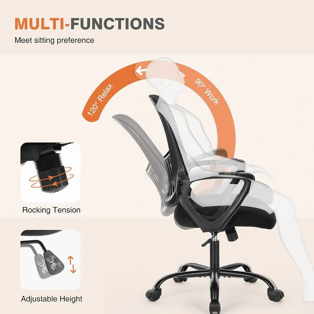 Alt view image 4 of 7 - Ergonomic Managerial Executive Chair for Home Office