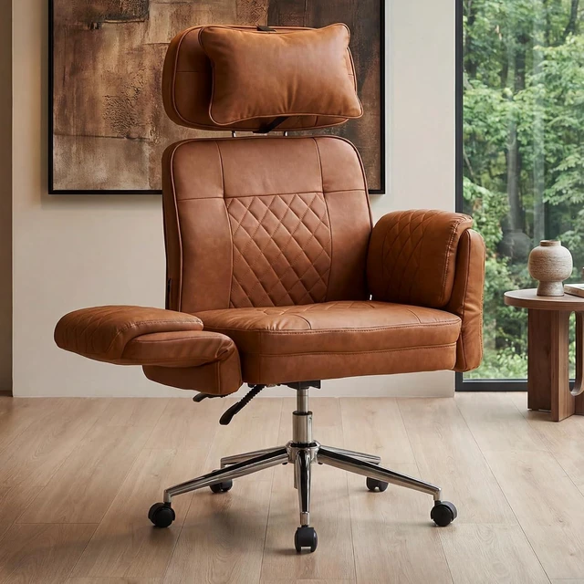 Main image of Big & Tall Criss Cross Ergonomic Office Desk Chair with Pivot Arms