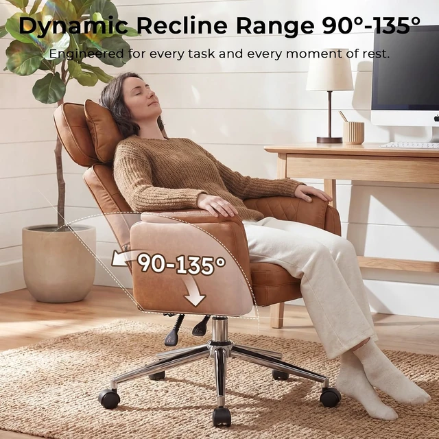 Alt view image 6 of 7 - Big & Tall Criss Cross Ergonomic Office Desk Chair with Pivot Arms