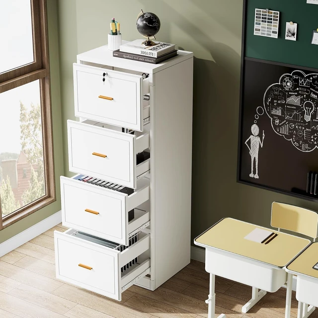Alt view image 3 of 7 - 4 Drawer File Cabinet with Lock for Home Office