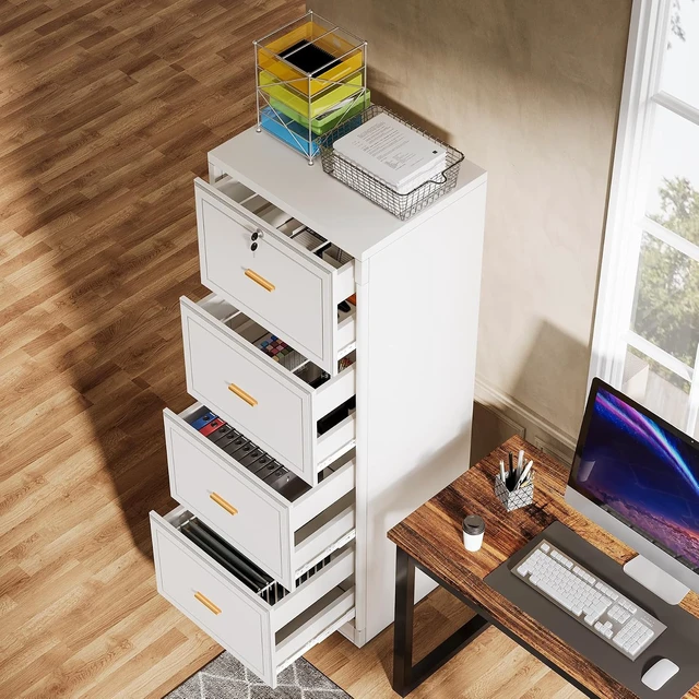 Alt view image 4 of 7 - 4 Drawer File Cabinet with Lock for Home Office