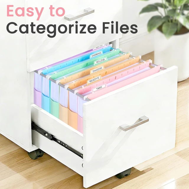 Alt view image 7 of 7 - Extra Capacity Plastic Hanging File Folders, 2" Expansion Organizer