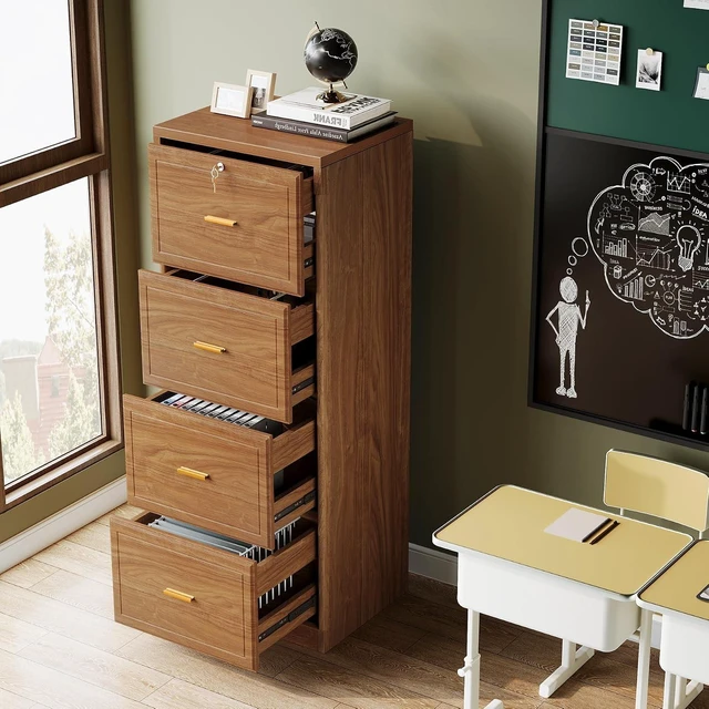 Alt view image 3 of 7 - 4 Drawer File Cabinet with Lock for Home Office