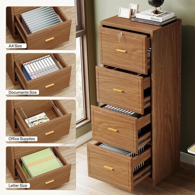 Alt view image 6 of 7 - 4 Drawer File Cabinet with Lock for Home Office