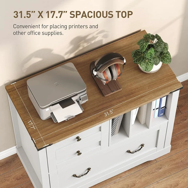 Alt view image 5 of 7 - Farmhouse File Cabinet with 3 Drawers for Home Office