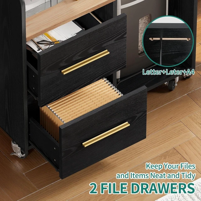 Alt view image 4 of 5 - File Cabinet Featuring Charging Station