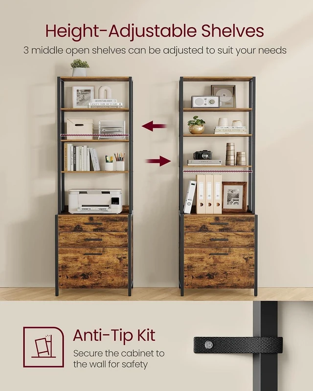Alt view image 5 of 6 - 3 Drawer Home Office Filing Cabinet