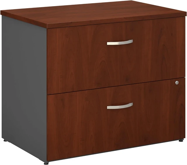 Main image of Bush Business Furniture Series C 2 Drawer Lateral File Cabinet in Hansen Cherry Locking Document Storage for Home or Professional Office