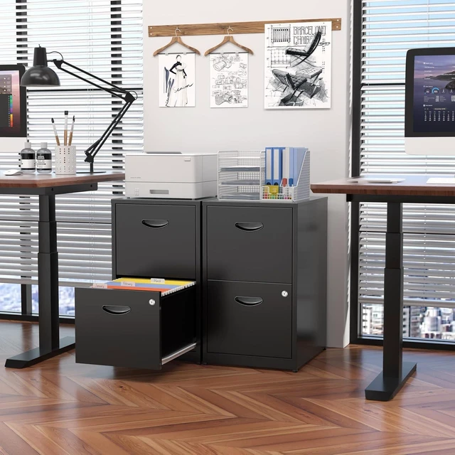Alt view image 2 of 7 - 2 Drawer Metal File Cabinet with Lock for Office