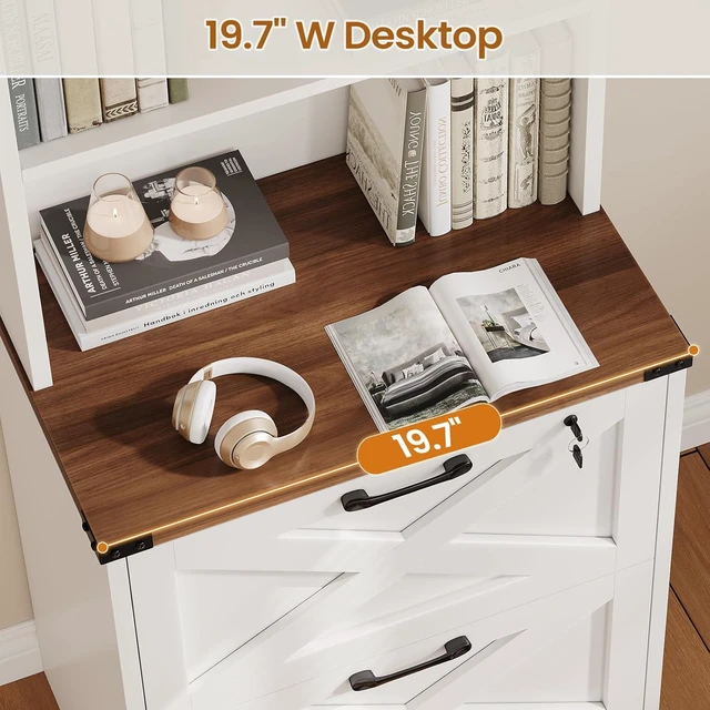 Alt view image 6 of 7 - 2 Drawer File Cabinet with Lock for Home Office