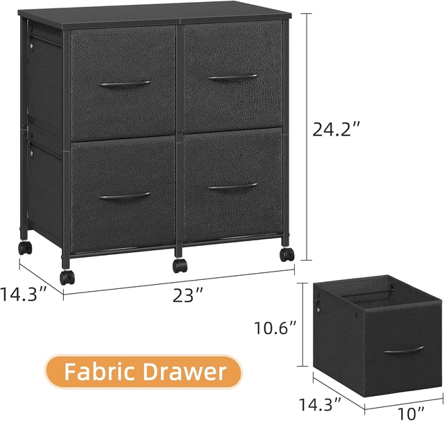 Alt view image 2 of 7 - 23''W 4 Drawer Mobile Lateral File Cabinet for Large Printer