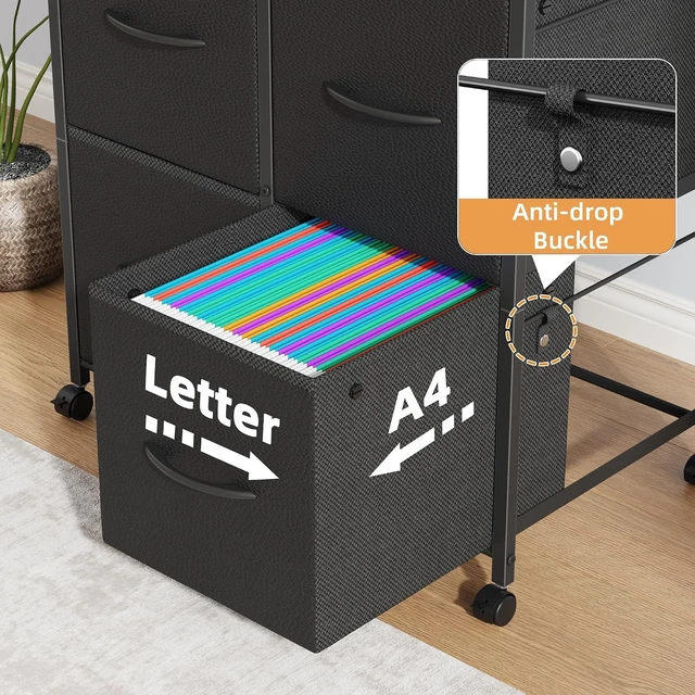 Alt view image 6 of 7 - 23''W 4 Drawer Mobile Lateral File Cabinet for Large Printer