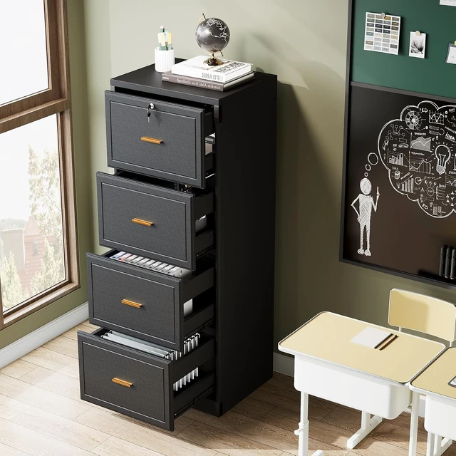 Alt view image 3 of 7 - 4 Drawer File Cabinet with Lock for Home Office